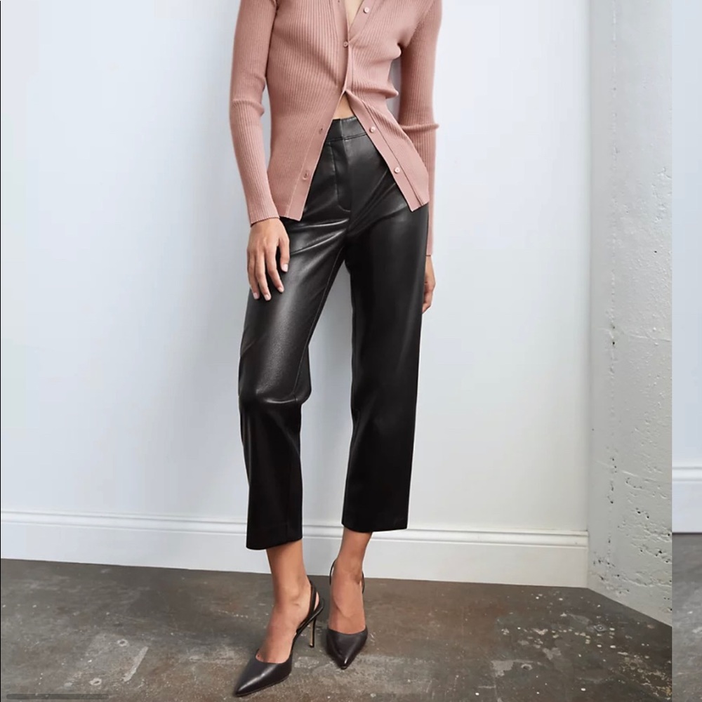 Aritzia Command Cropped Vegan Leather Pant Size 2